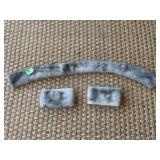 FUR PLUSH PIECES AND SHAWL