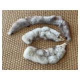 LOT OF 3 ARTIC FOX FUR SHAWLS