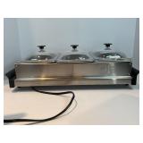 BELLA TRIPLE TRAY FOOD WARMER IN ORIGINAL BOX