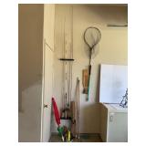 ELECTRIC FISHMAN FILLET KNIFE, FISHING POLES, NET