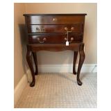 QUEEN ANN STYLE 2 DRAWER, FLIP TOP SILVERWARE