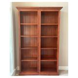 LOT OF 2 MATCHING BOOKCASES - 82" X 27" X 12 1/2"