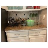 CONTENTS OF KITCHEN COUNTER; METAL ROD IRON WIRE