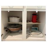 CONTENTS OF BOTTOM TALL CABINET AND BASE CABINET;