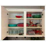 CONTENTS OF CABINET; WATERMELON DECOR LEMONADE