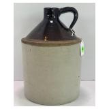 ONE GALLON PRIMITIVE STONEWARE CROCK WHISKEY JUG