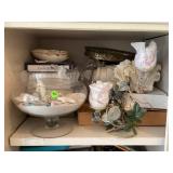 CONTENTS OF TOP SHELF IN CABINET; LARGE LOT OF