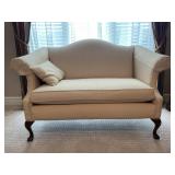 QUEEN ANN STYLE UPHOLSTERED LOVE SEAT - 60"