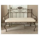 CARVEN WROUGHT IRON BENCH SEAT - 50