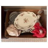 CONTENTS OF CHINA CABINET - CHINA, GLASSWARE, CUT