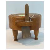 MINIATURE WOOD BUTCHER BLOCK WITH MINIATURE
