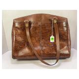 PATRICIA NASH MAP DESIGN BROWN LEATHER POPPY