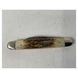 CASE XX RED LETTER STAG HANDLED 2 BLADE FOLDING