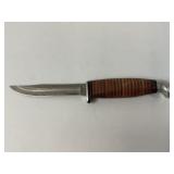 CASE XX LEATHER WRAPPED FIXED BLADE KNIFE WITH