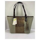 BRAHMIN MEDIUM ASHER TOTE BAG IN CROC EMBOSSED
