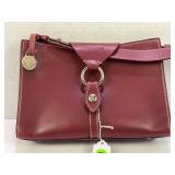 DOONEY & BOURKE BROWN LEATHER HANDBAG WITH