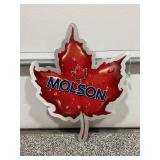 MOLSON EMBOSSED METAL BEER SIGN - 33" X 26"