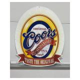 COORS 125TH ANNIVERSARY EMBOSSED METAL BEER