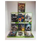 LOT OF 10 XBOX360 GAMES - HALO REACH & 3 & 4, CALL