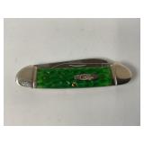 CASE XX CANOE BNST RED & GREEN HANDLED 3 DOT,