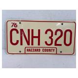 1976 HAZZARD COUNTY (DUKES OF HAZZARD) LICENSE