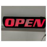ADGLO LIGHT UP OPEN SIGN - WORKS - 32" X 9"