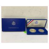 1986 UNITED STATES MINT LIBERTY COIN 2 COIN SET IN