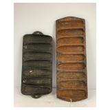NINE & SEVEN SLOT CAST IRON CORN BREAD PANS