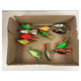 LOT OF 12 WIGGLE WART FISHING LURES