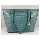 BRAHMIN PERIWINKLE CROC EMBOSSED LADIES HANDBAG