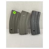 LOT OF 3 METAL 30 ROUND 5.56 AR MAGAZINES