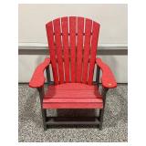 COMPOSITE FURNITURE OUTDOOR SCARLET & GRAY CHAIR