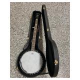 GIBSON EPIPHONE BANJO WITH MOTHER OF PEARL INLAY,