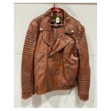 WHET BLU EXTRA LARGE BROWN LEATHER JACKET