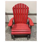 COMPOSITE FURNITURE OUTDOOR SCARLET & GRAY GLIDER