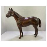 SOLID CAST ALUMINUM PLATED HORSE FIGURINE - 13" X
