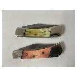 LOT OF 2 SINGLE BLADE FOLDING POCKET KNIVES