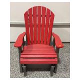 COMPOSITE FURNITURE OUTDOOR SCARLET & GRAY GLIDER