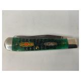 CASE XX 5 DOT 2 BLADED JOHN DEERE GREEN STAG BONE