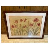 CHERI BLUM FLOWER FRAMED AND MATTED PRINT -