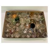 LARGE LOT OF ASSORTED SHOT GLASSES AND MORE