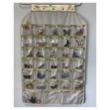 LARGE LOT OF BROACHES WITH HANGING DISPLAY