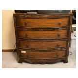 4 DRAWER DRESSER WITH PANASONIC VHS PLAYER AND