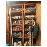 CONTENTS OF SHELF IN GARAGE - NUTS, BOLTS,
