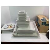 LARGE LOT OF PAMPERED CHEF PLATES, BOWLS, SERVING