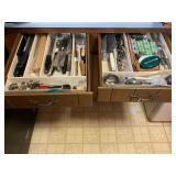 CONTENTS OF DRAWERS IN KITCHEN - SILVERWARE,