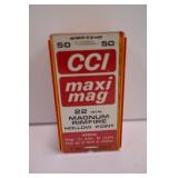 CCI MAXI-MAG 22 WMR HOLLOW POINT AMMO - LOT OF 50