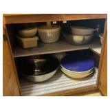 CONTENTS OF CABINET IN KITCHEN - STAINLESS STEEL