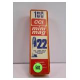 CCI MINI MAG 22 LONG RIFLE AMMO - 100 ROUNDS