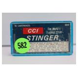 CCI STINGER 22 LONG RIFLE AMMO - 50 ROUNDS